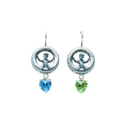 Aretes Vínculos de Amor, joya de plata .925, con cristal Swarovski – Gabriela Sánchez