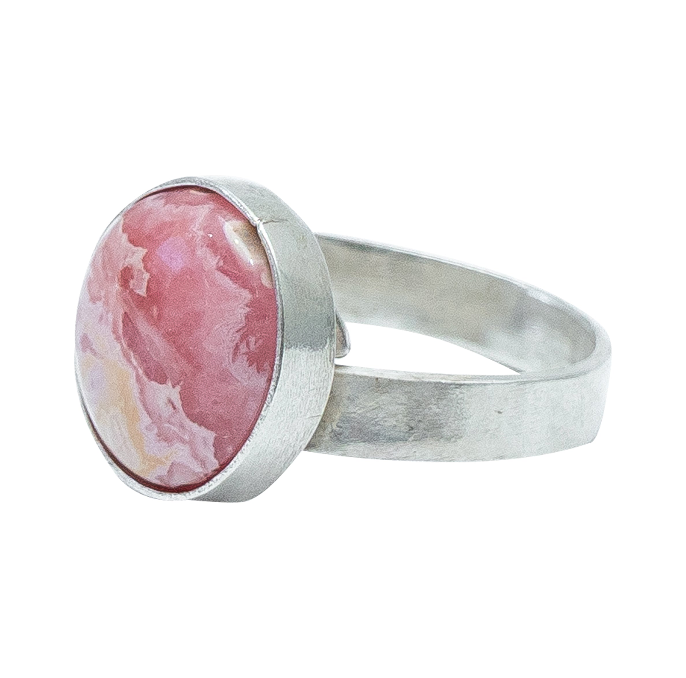 Anillo Reflejo de Mamá, joya de plata .925, con rodocosita – Gabriela Sánchez