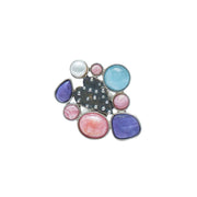 Anillo Dulce Compañía, joya de plata .925, con fosforita y perla – Gabriela Sánchez