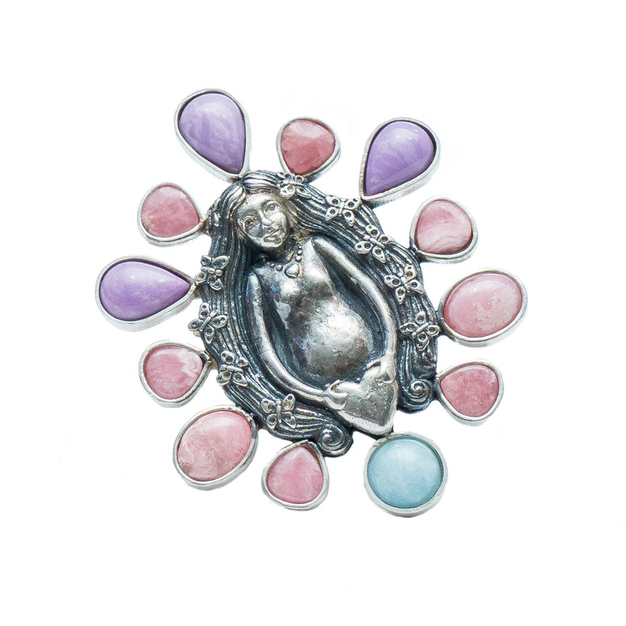 Anillo Nueva Vida, joya de plata .925, con rodocosita y fosforita – Gabriela Sánchez (vista 2)