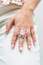 Anillo Cariño de Mamá, joya de plata .925, con cuarzo y rodocosita – Gabriela Sánchez (vista 8)
