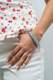 Pulsera Cielo Elegante, joya de plata .925, con amatista y cuarzo – Gabriela Sánchez (vista 4)