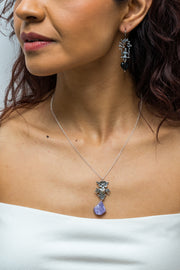 Dije Reina de Mi Corazón, joya de plata .925, con fosforita – Gabriela Sánchez (vista 2)