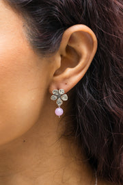 Aretes La Belleza del Alma, joya de plata .925, con kunzita – Gabriela Sánchez (vista 3)