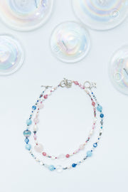 Collar Amor Infinito Azul, joya de plata .925, con aquamarina y fluorita – Gabriela Sánchez (vista 7)
