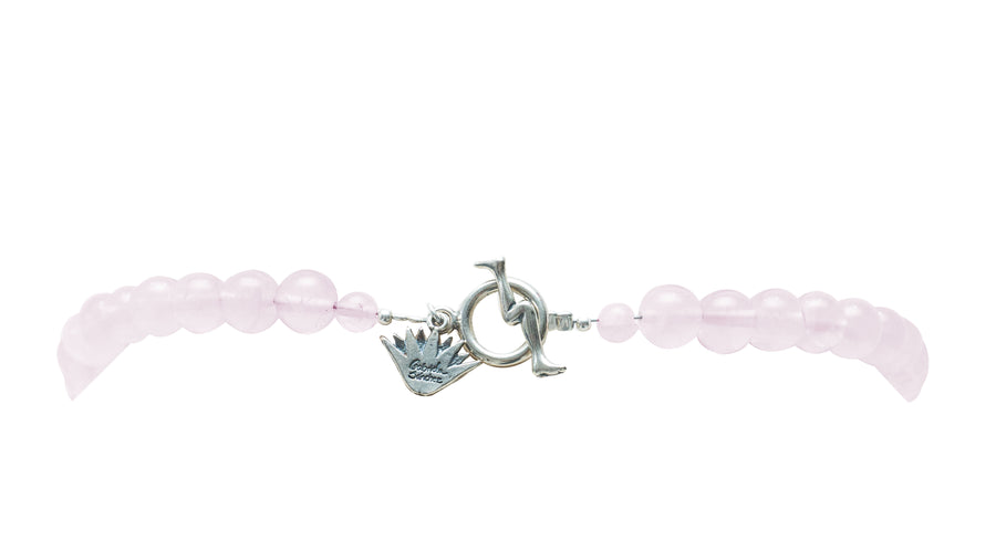 Gargantilla Dulce Esencia, joya de plata .925, con cuarzo rosa – Gabriela Sánchez (vista 5)