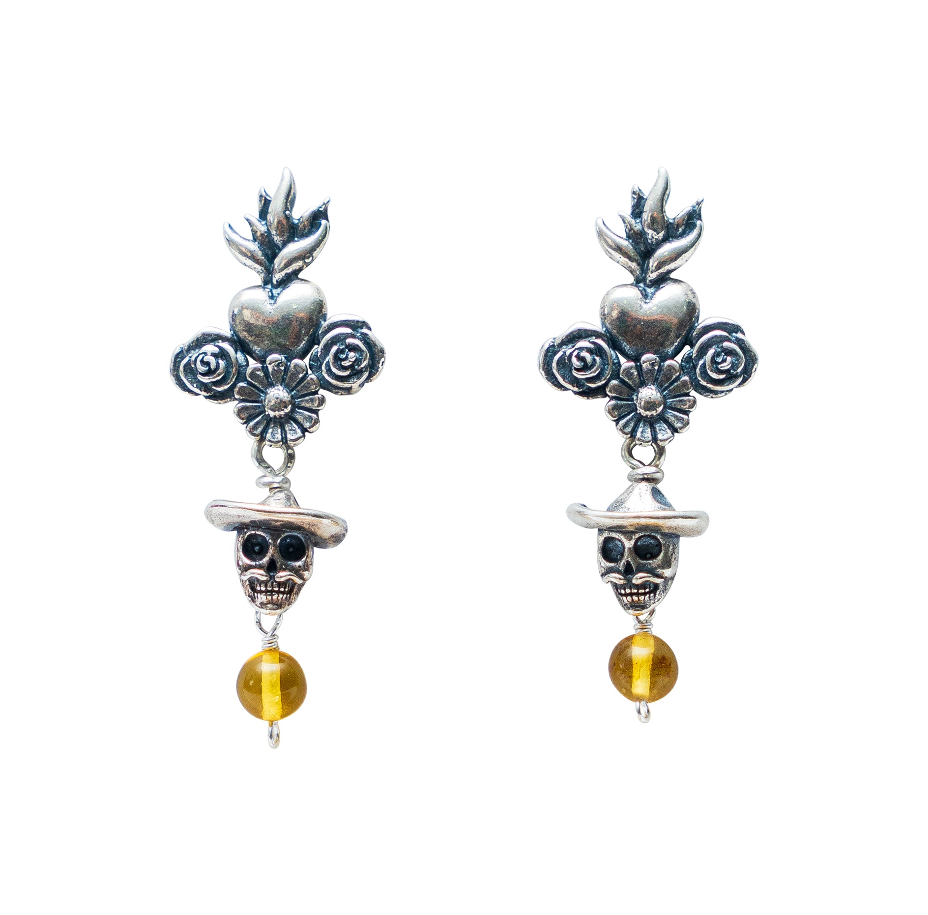 Aretes Ámbar Eterno, joya de plata .925 – Gabriela Sánchez