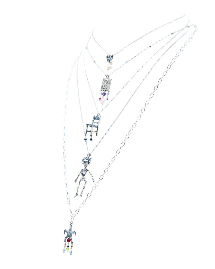 Set Ojos de Papel Volando, joya de plata .925, con perla y concha – Gabriela Sánchez (vista 3)