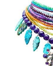 Collar Alas de Turquesa, joya de plata .925, con amatista – Gabriela Sánchez (vista 6)