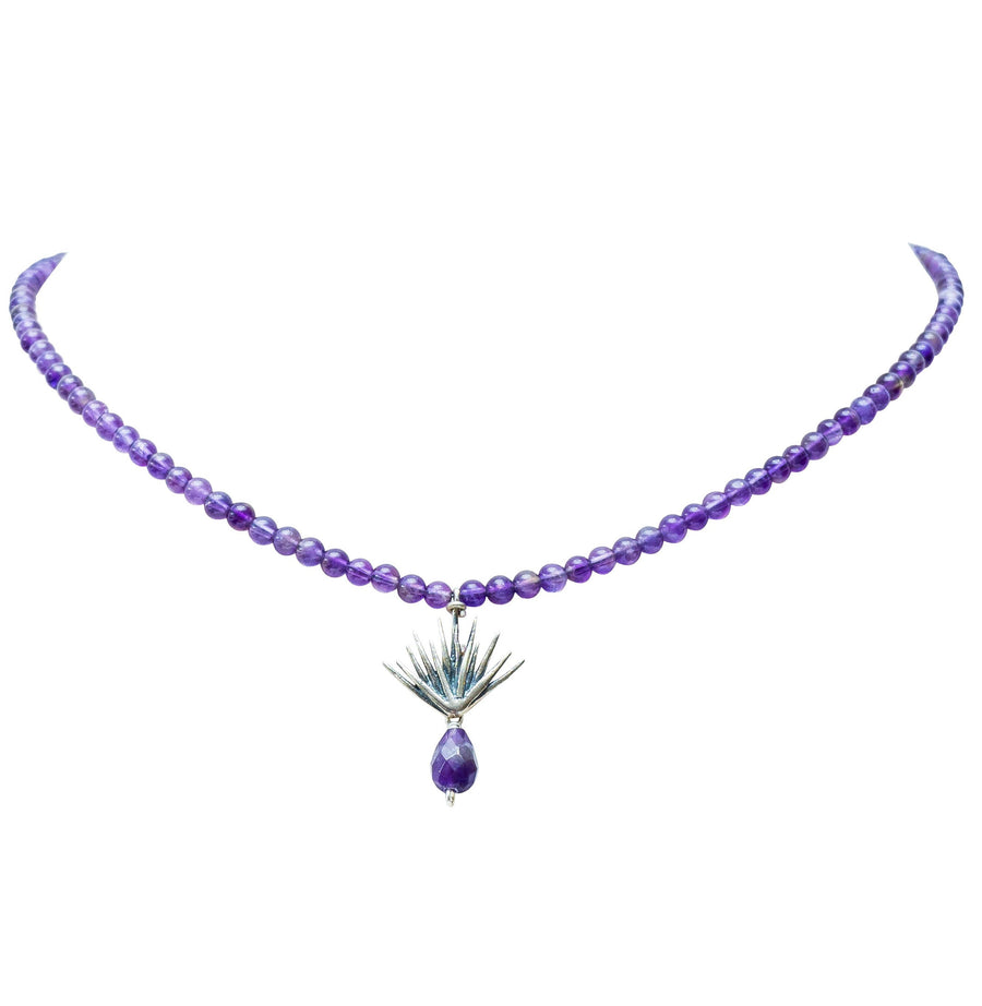 Gargantilla Agave Lavanda, joya de plata .925, con amatista – Gabriela Sánchez