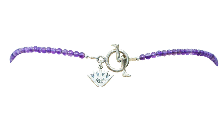 Gargantilla Agave Lavanda, joya de plata .925, con amatista – Gabriela Sánchez (vista 3)