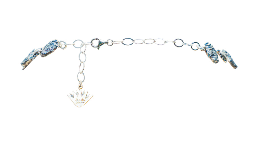 Gargantilla Calaca Corazón, joya de plata .925 – Gabriela Sánchez (vista 2)