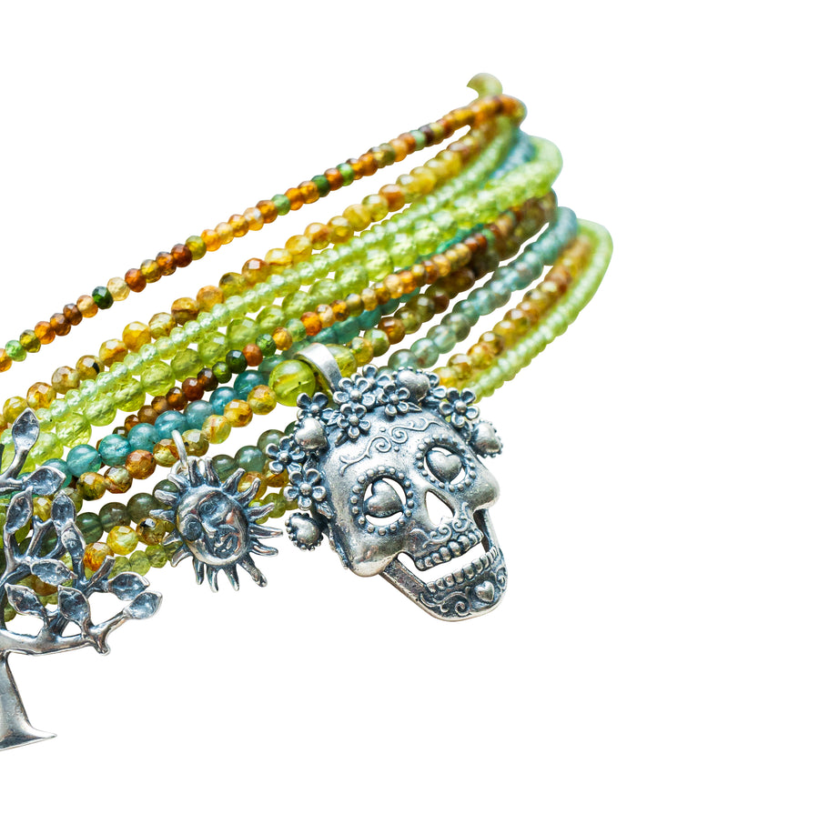 Collar Recuerdos de Vida, joya de plata .925, con turmalina y peridot – Gabriela Sánchez (vista 4)