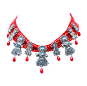 Collar La Cereza del Pastel, joya de plata .925, con coral – Gabriela Sánchez