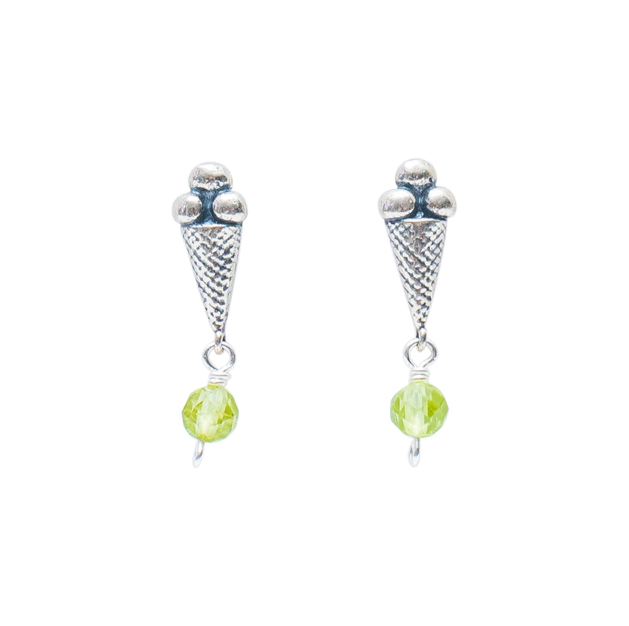 Aretes Helado de Limón, joya de plata .925, con peridot – Gabriela Sánchez