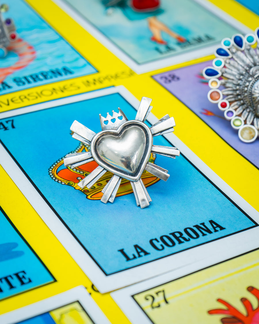 Anillo Corazón Querido México Mediano, joya de plata .925 – Gabriela Sánchez (vista 8)