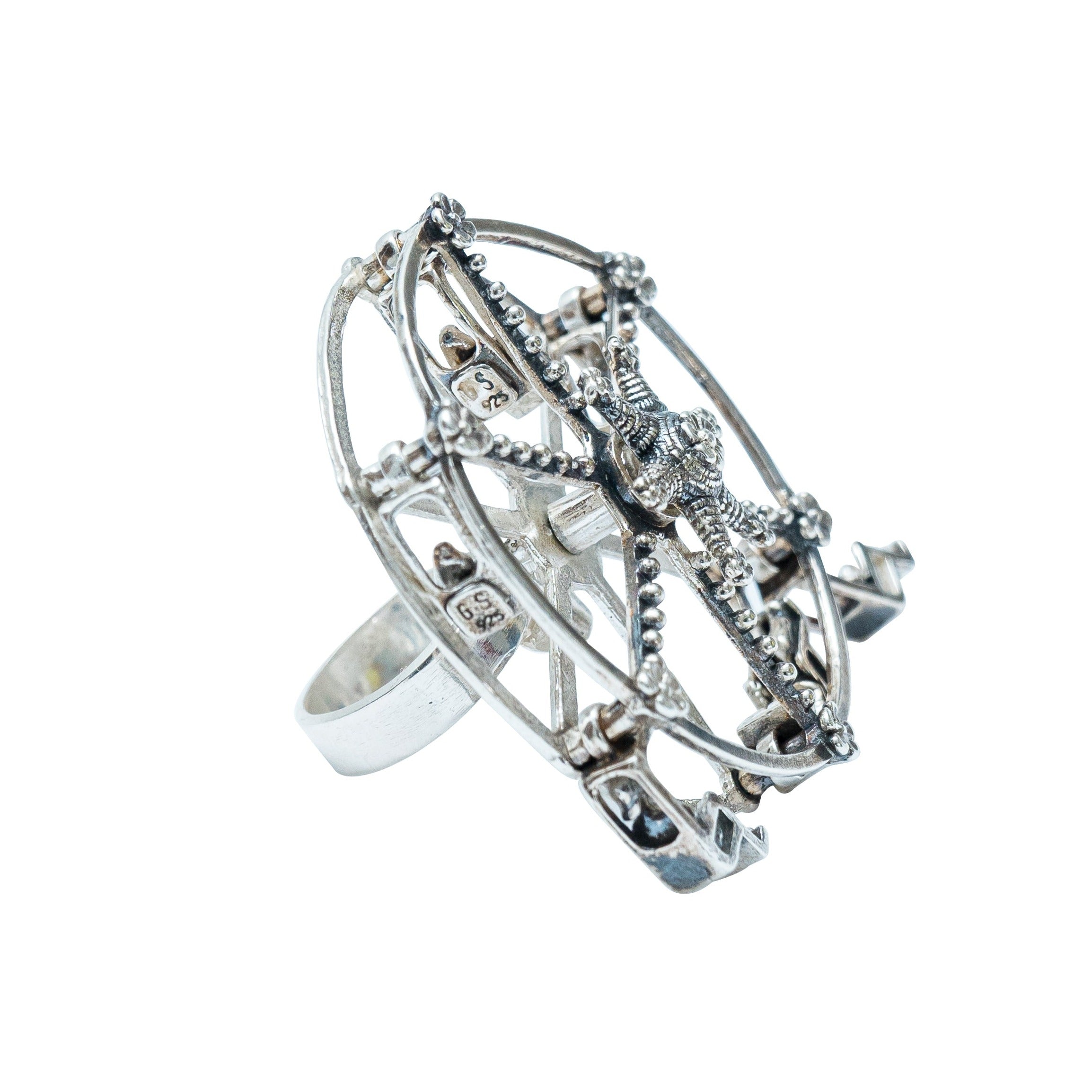 Anillo Rueda de la Fortuna Grande, joya de plata .925 – Gabriela Sánchez