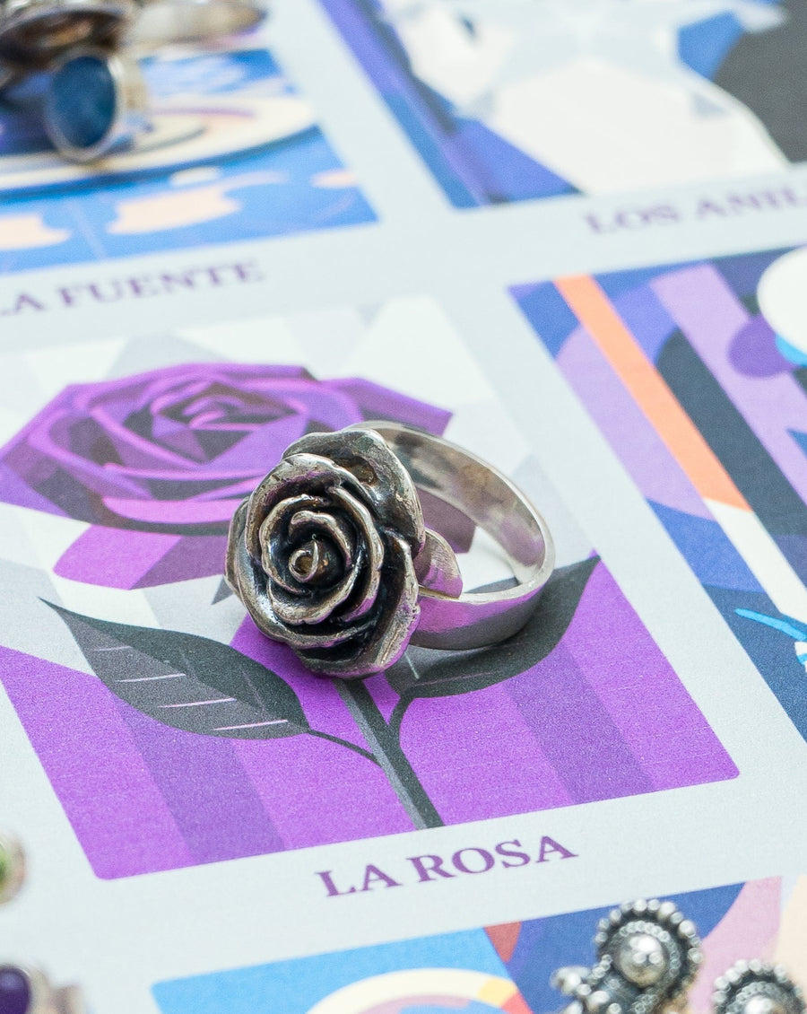 Anillo Rosa Mediana, joya de plata .925 – Gabriela Sánchez (vista 3)