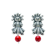 Aretes Muñeca Mediana Coral, joya de plata .925 – Gabriela Sánchez