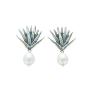 Aretes Agave Sueño 3 Perla, joya de plata .925 – Gabriela Sánchez (vista 2)
