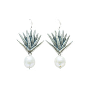 Aretes Agave Sueño 3 Perla, joya de plata .925 – Gabriela Sánchez