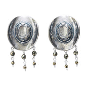Aretes Fiesta Vaquera, joya de plata .925, con pirita – Gabriela Sánchez