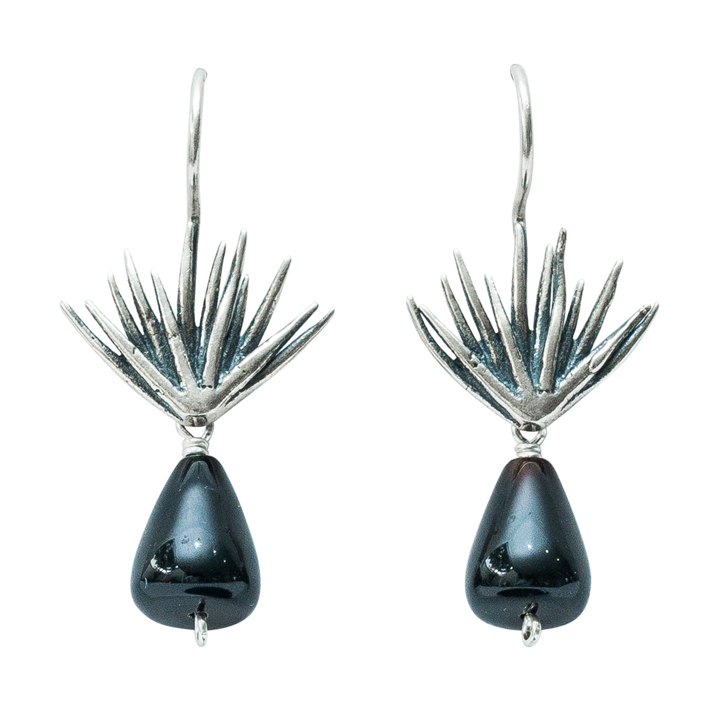 Aretes Provinciana, joya de plata .925, con ónix – Gabriela Sánchez
