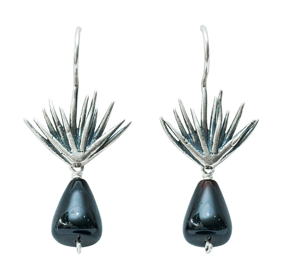 Aretes Provinciana, joya de plata .925, con ónix – Gabriela Sánchez