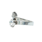 Anillo Agavito Blanco, joya de plata .925, con cristal Swarovski – Gabriela Sánchez (vista 3)