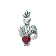 Anillo Tierra Roja, joya de plata .925, con cristal Swarovski – Gabriela Sánchez (vista 2)