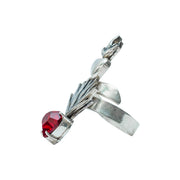 Anillo Tierra Roja, joya de plata .925, con cristal Swarovski – Gabriela Sánchez (vista 4)