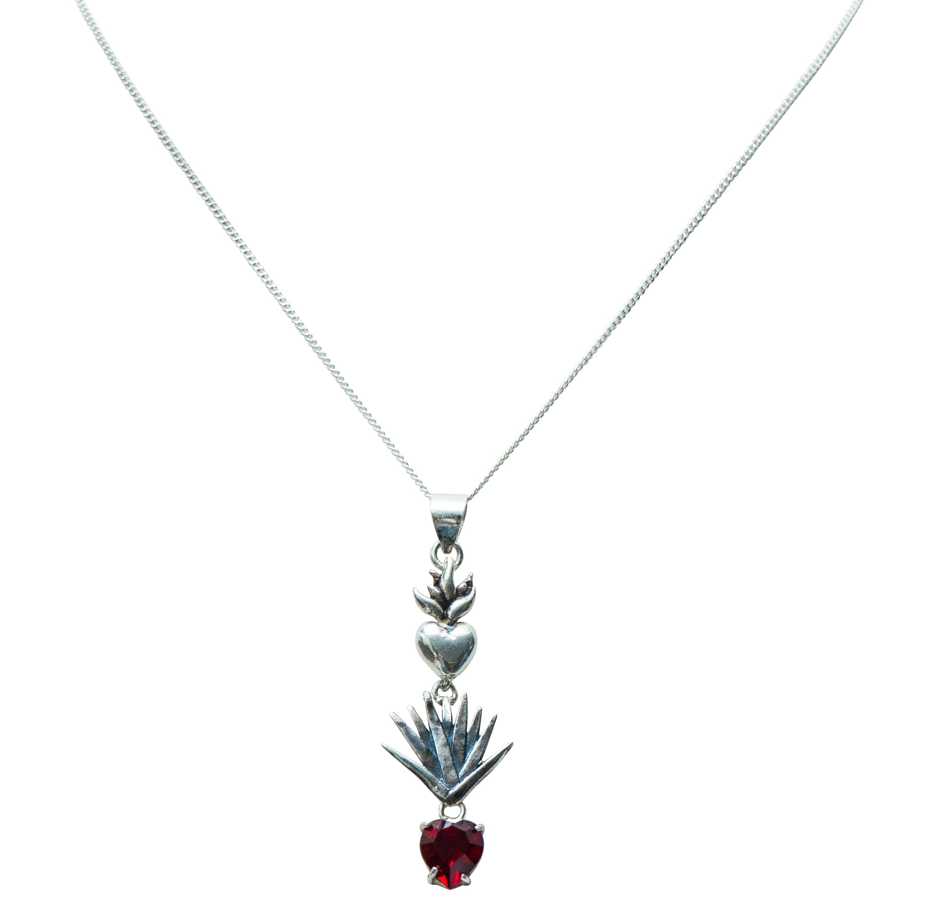 Dije Tierra Roja, joya de plata .925, con cristal Swarovski – Gabriela Sánchez (vista 2)