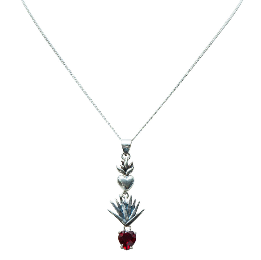 Dije Tierra Roja, joya de plata .925, con cristal Swarovski – Gabriela Sánchez (vista 2)