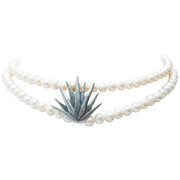 Gargantilla Luz de Agave, joya de plata .925, con perla – Gabriela Sánchez (vista 4)