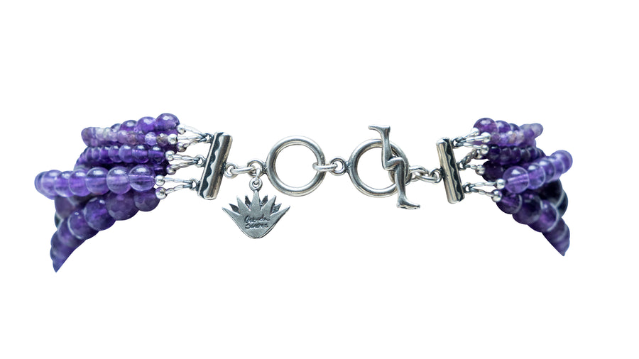 Gargantilla Promesa Violeta, joya de plata .925, con amatista – Gabriela Sánchez (vista 5)