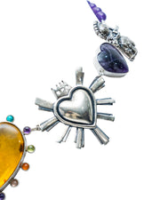 Collar Corazón Gabriela Sánchez, joya de plata .925, con ámbar – Gabriela Sánchez (vista 4)