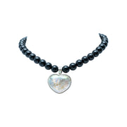 Gargantilla Eclipse de mi Corazón, joya de plata .925, con ónix – Gabriela Sánchez
