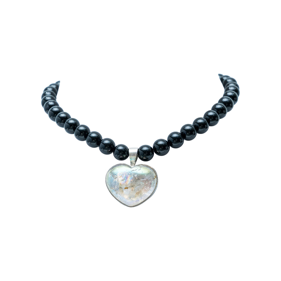Gargantilla Eclipse de mi Corazón, joya de plata .925, con ónix – Gabriela Sánchez