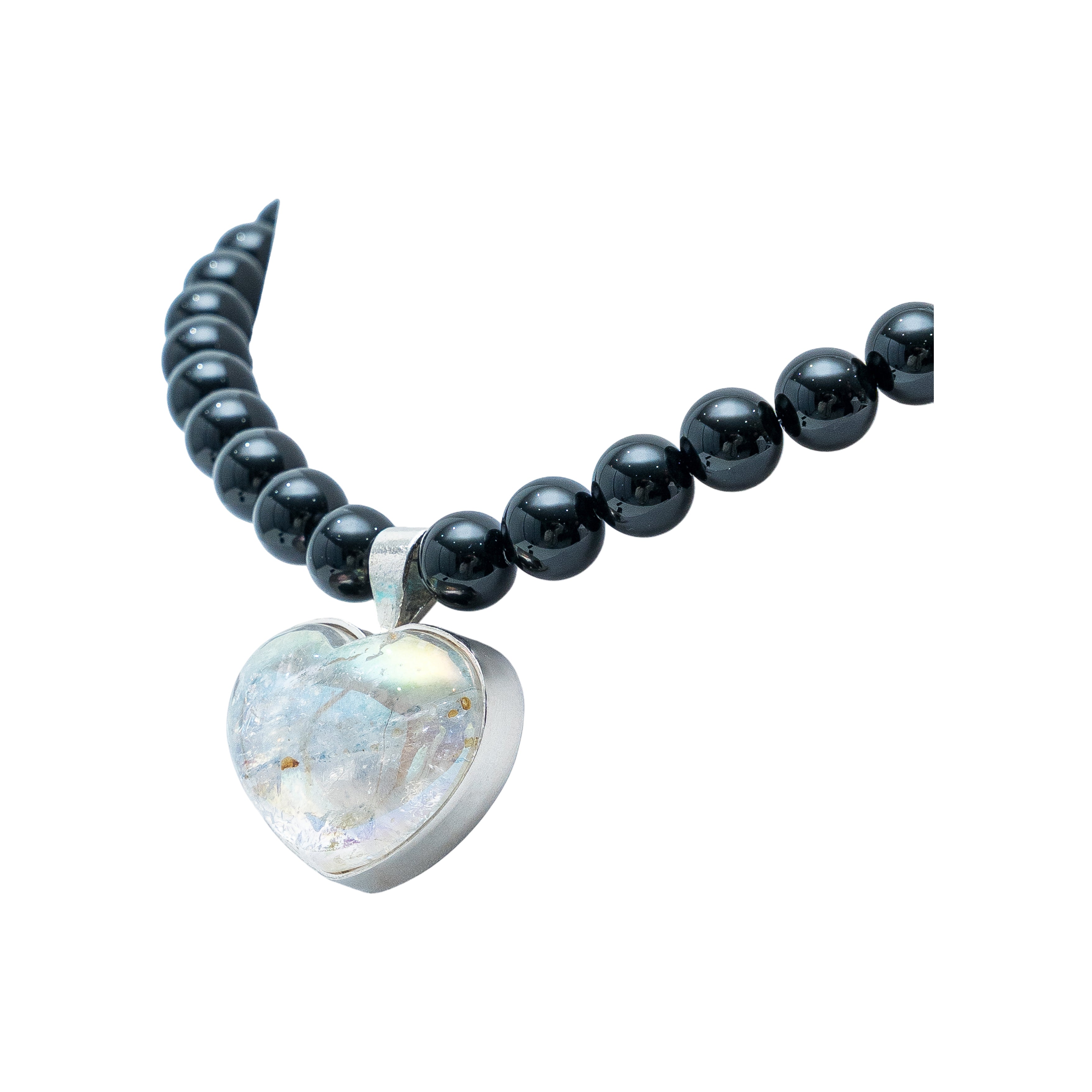 Gargantilla Eclipse de mi Corazón, joya de plata .925, con ónix – Gabriela Sánchez (vista 2)