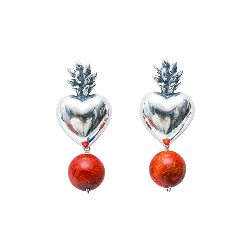 Aretes Latido Coral