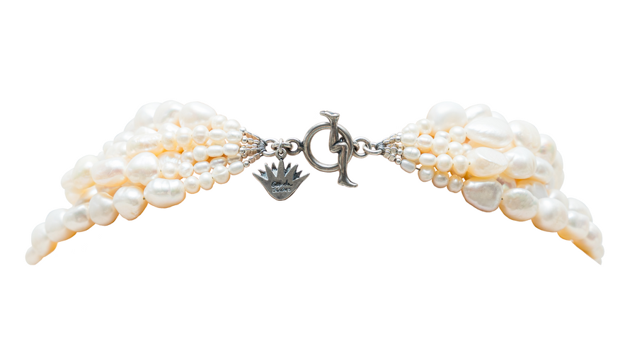 Collar María Bonita, joya de plata .925, con perla – Gabriela Sánchez (vista 3)