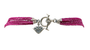 Collar Turrón Rosa de Guadalajara, joya de plata .925, con rubí y cristal Swarovski – Gabriela Sánchez (vista 2)