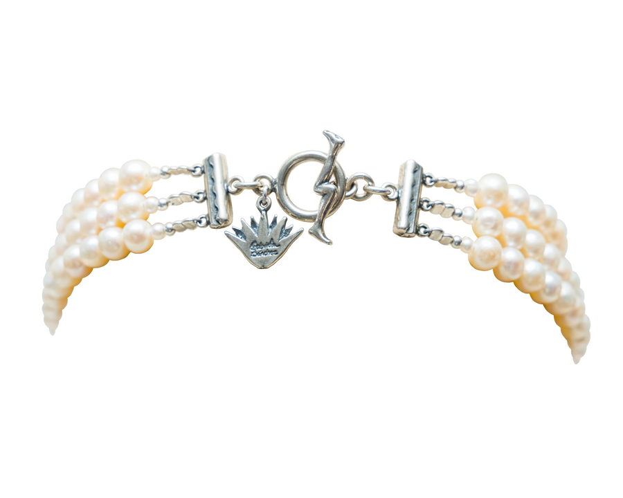 Choker Bésame Mucho, joya de plata .925, con perla – Gabriela Sánchez (vista 3)