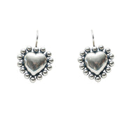 Aretes Corazón con Puntos Mediano Arillo, joya de plata .925 – Gabriela Sánchez (vista 2)