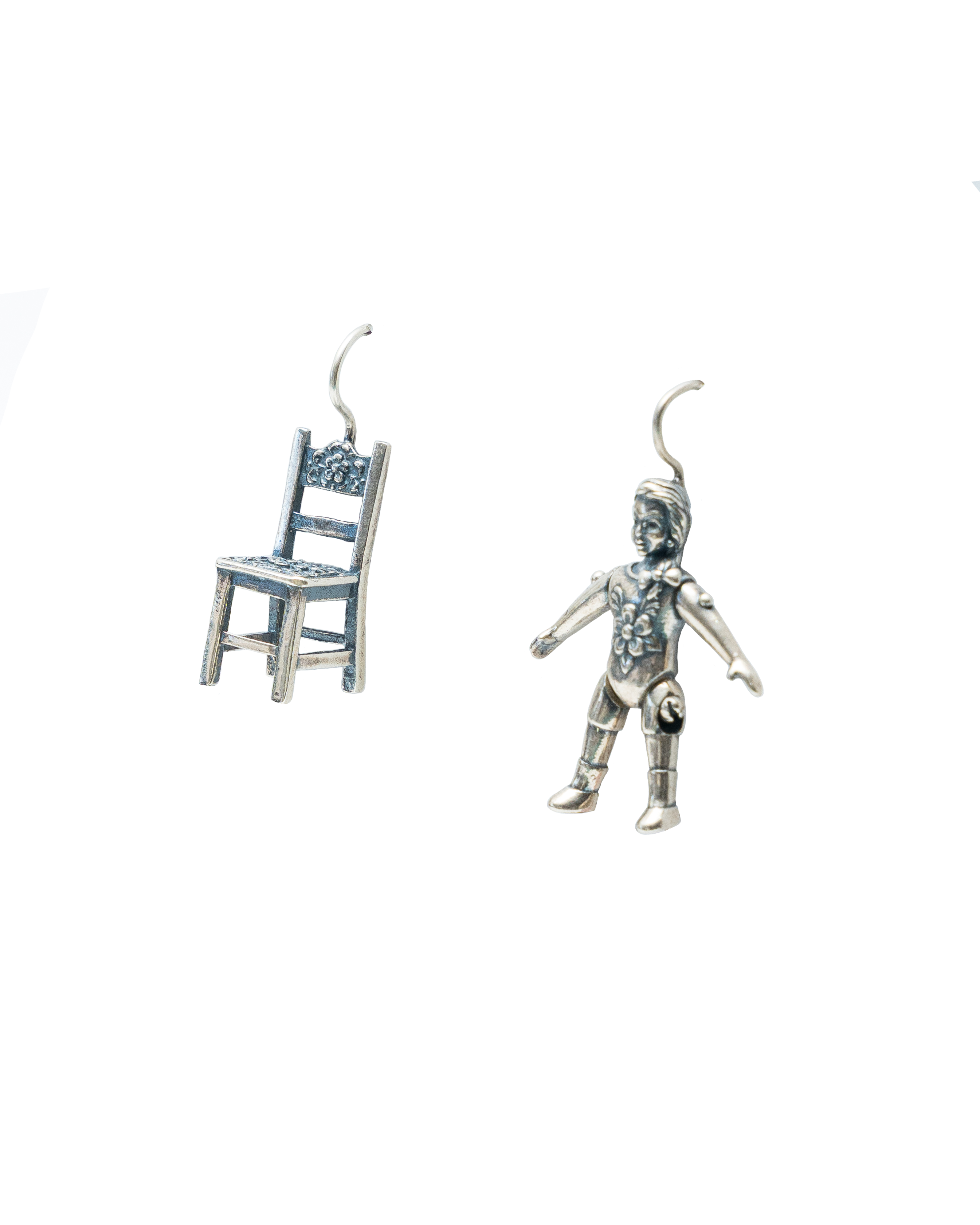 Aretes Corazón de Muñeca, joya de plata .925 – Gabriela Sánchez (vista 2)