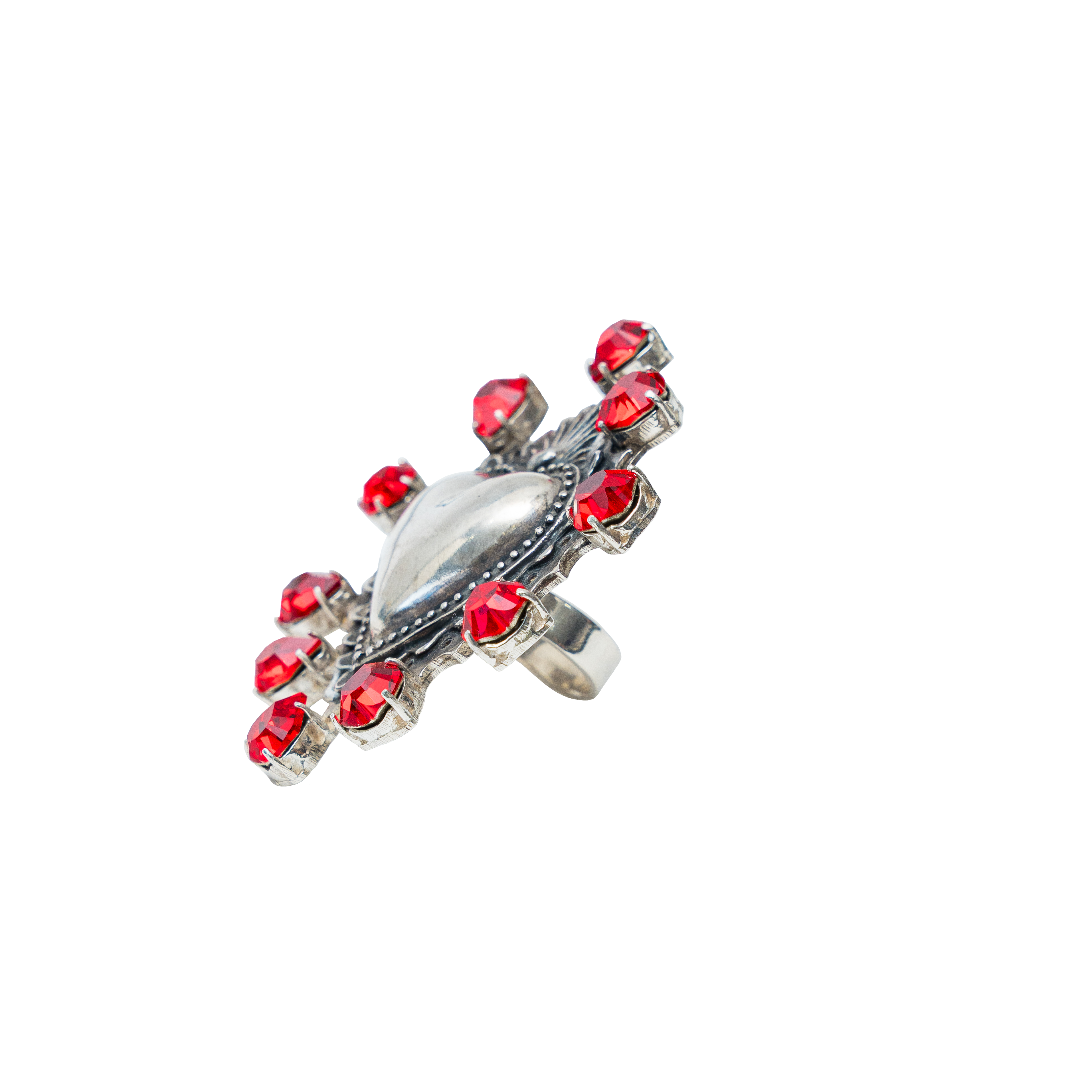 Anillo Amor Carmesí, joya de plata .925, con cristal Swarovski – Gabriela Sánchez (vista 2)