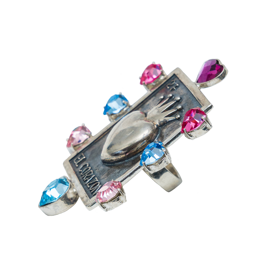 Anillo La Carta de Amor, joya de plata .925, con cristal Swarovski – Gabriela Sánchez (vista 2)