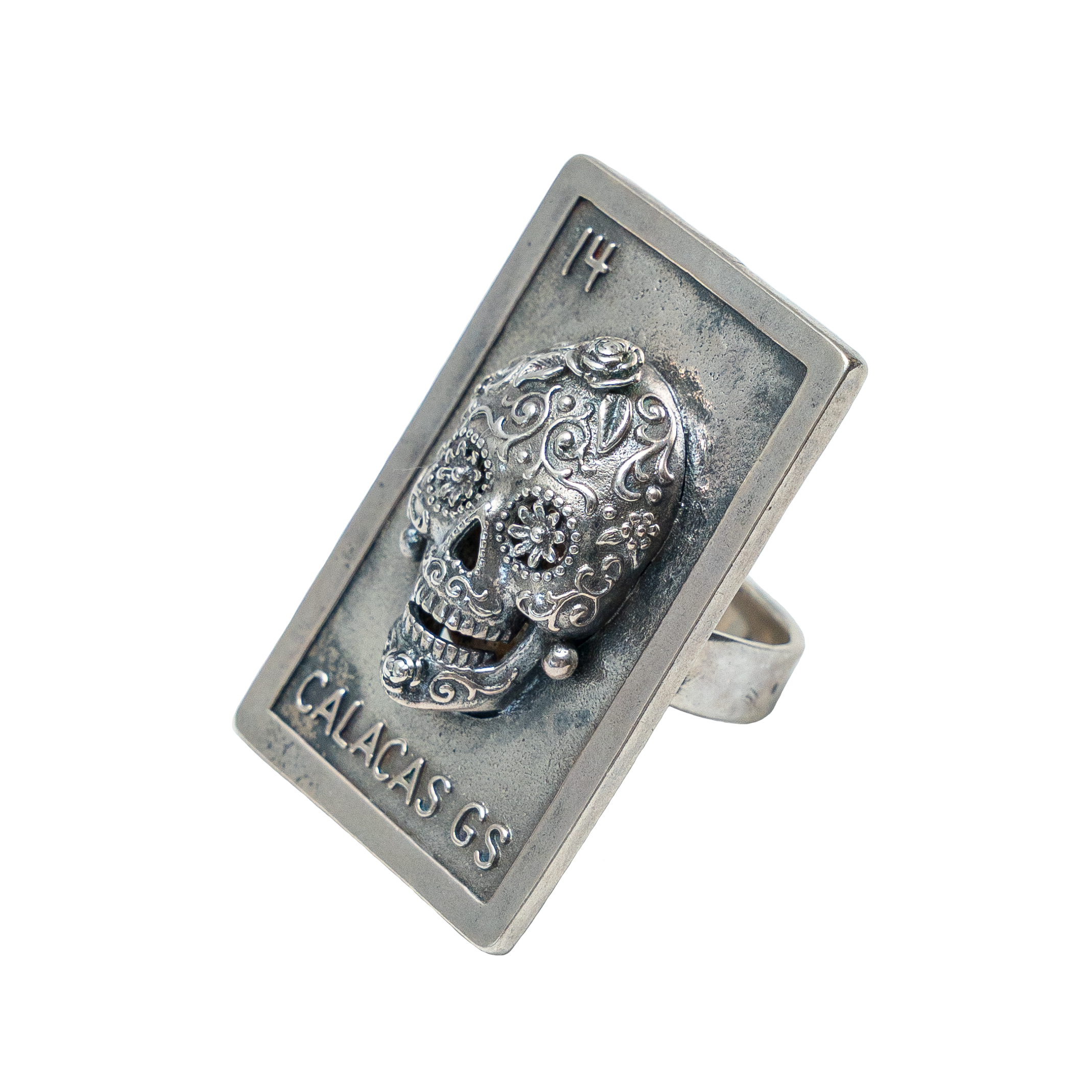 Anillo Calacas GS, joya de plata .925 – Gabriela Sánchez (vista 2)