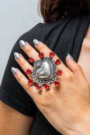 Anillo Amor Carmesí, joya de plata .925, con cristal Swarovski – Gabriela Sánchez (vista 4)
