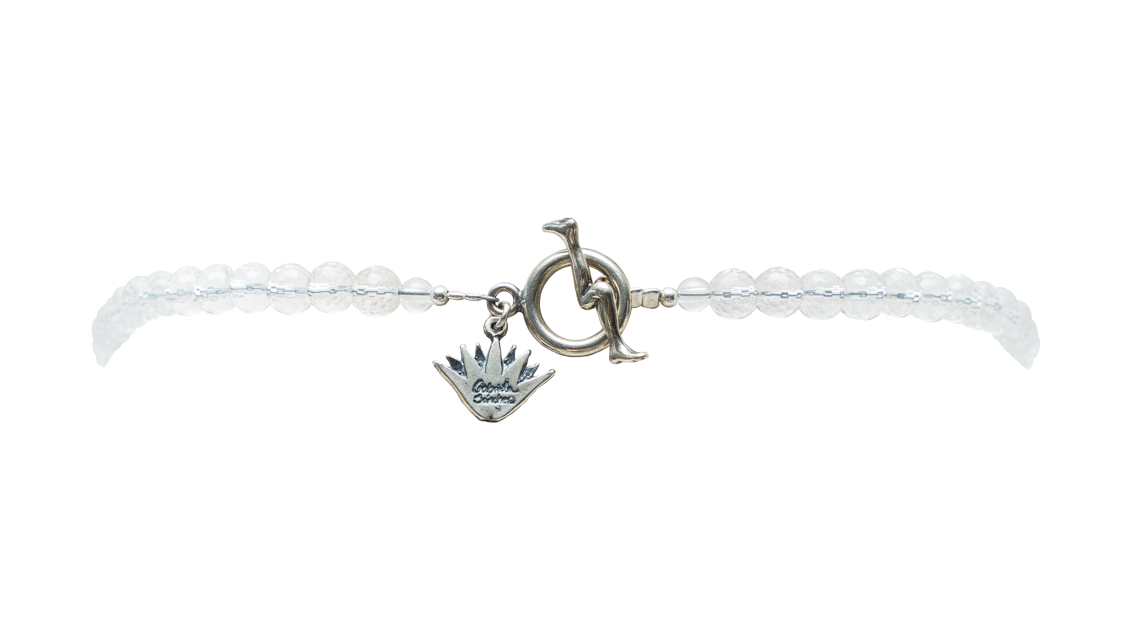 Collar Infinito Corazón, joya de plata .925, con cuarzo – Gabriela Sánchez (vista 2)